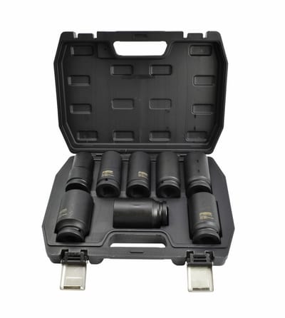 Awtools AW38856BL - Slagmoersleutelset 3/4" - Lange Doppen - Cr-Mo Staal - 8-delig