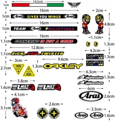 Motocross Stickers Set van 90 Stuks voor Helm, Motor, Mountainbike, Auto en Skateboard - Perfect voor Off-Road Avonturen