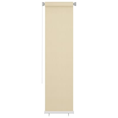 vidaXL - Rolgordijn - voor - buiten - 65(B)x230(H) - cm - HDPE - crèmekleurig