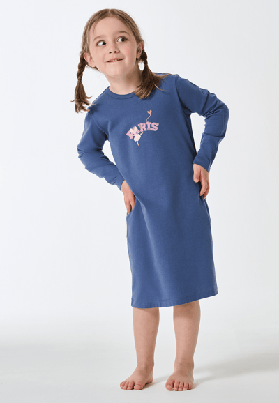 Nachthemd lange mouwen Paris mouse jeansblauw - Kids Nightwear 92