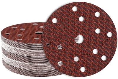Dailygoods- Schuurpapier Set 50 Stuks - Schuurpapier 150 mm - Klittenband - 40/80/120/180/320 Korrel - 15 Gaten - Geschikt voor Excentrische Schuurmachines - Schuurschijven