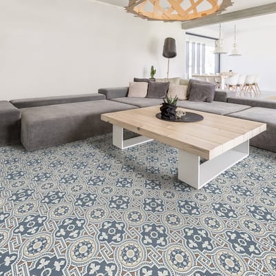 Antislip vloerstickers met beschermlaag - MARRAKESH VINTAGE TEGELS - 1 sticker van 60x100 cm