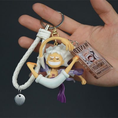 Anime One Piece Gear 5 Luffy Figuur Hanger Sleutelhanger Poppetje Hanger Speelgoed Decoratie Cadeau Mooi Ontwerp Duurzaam brown