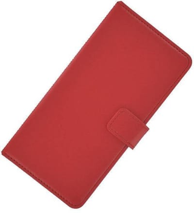 Geschikt voor Sony Xperia L1 Rood effen Wallet Bookcase Hoesje