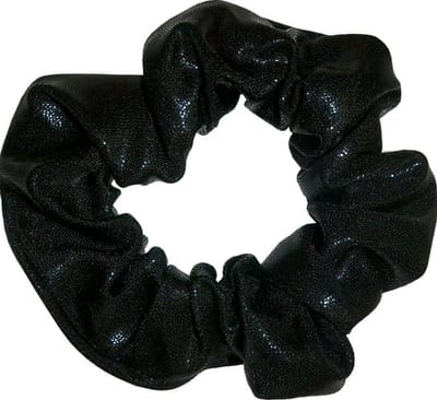 Snowflake - Hair Scrunchie - Mystique Glansstof - Turnen - Meisjes - Haarwokkel - Elastisch - Zwart - One Size