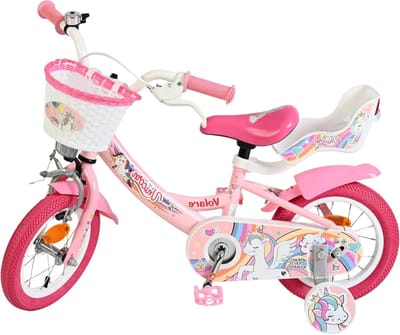 Kinderfiets - Meisjesfiets - Leren Fietsen - Veiligheidsremmen - 12 Inch - Roze