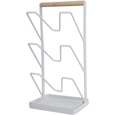 3 Laags Dekselhouder Verticaal Deksel Afdruiprek Opbergrek Snijplank Organizer white