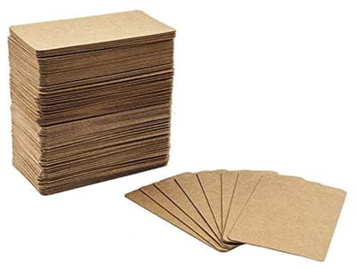 Solidchoice - Kraftpapier Tafelkaarten, 200 Stuks van 9 x 5,3 cm
