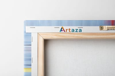 Artaza Canvas Schilderij Drieluik Aruba Vlag op Hout - 120x60 - Foto Op Canvas - Canvas Print