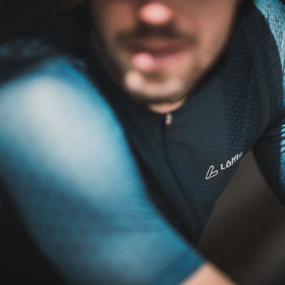 Loeffler fietsshirt korte mouwen M Bike Jersey FZ Cool Air Blue Coral - Blauw