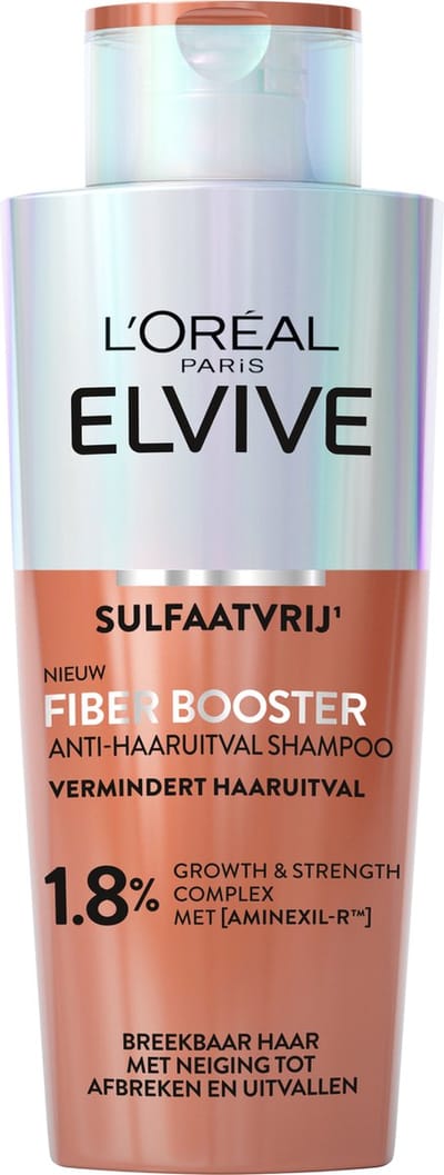 L'Oréal Paris Elvive Fiber Booster Anti-Haaruitval Shampoo - Vermindert haaruitval - Voor breekbaar haar met neiging tot afbreken en uitvallen - 200ml