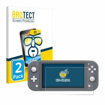 BROTECT - Screenprotector voor Nintendo Switch Lite - Folie Beschermfolie transparant 2 Stuks