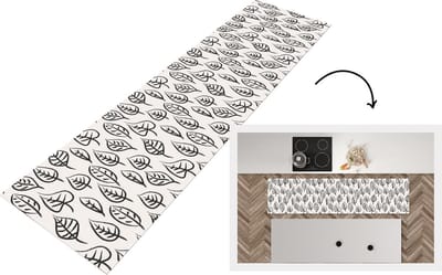Keukenloper - Loper keuken - Patronen - Bladeren - Design - 200x50 cm - Keukenloper vinyl