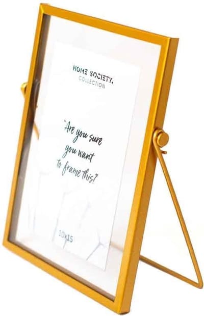 Home Society - Fotolijst Koper - Goud - Kader - 10 x 15 cm / 14 x 20 cm - Smalle Lijst van Metaal