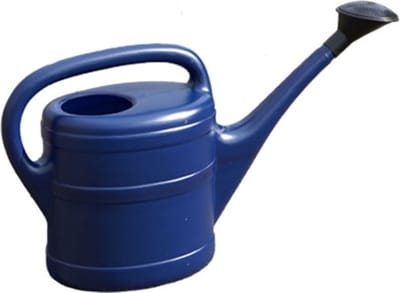 Geli Gieter - blauw - kunststof - met broeskop - 5 liter - tuin/tuinier benodigdheden