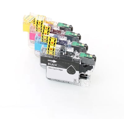 ABC huismerk set 4x inktcartridge geschikt voor Brother LC521 LC521VAL geschikt voor DCP-J1260W DCP-J1310DW DCP-J1313DW DCP-J1360DW DCP-J1460DW