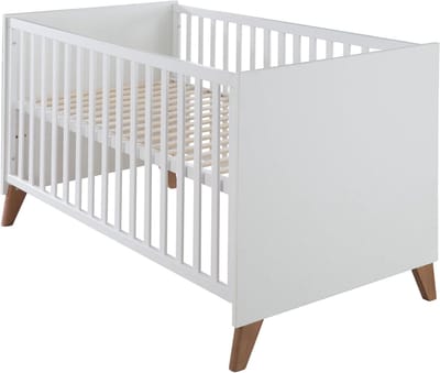 Babybed - Meegroeibed Peuterbed - Slapen en Groeien - In hoogte verstelbaar - 70x140 cm - Wit Eiken