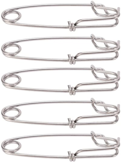Store_8 - Lange Lijn Clips - Rvs Snap Clip - Sterke Trekkracht - 2.0 * 80MM - Voor Beugvissen - 5 Stuks