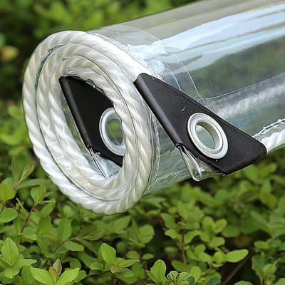 Transparant Zeil - Waterdicht Doek - Bescherming Buiten - Versterkte Hoeken - 1.4x1.5m - Transparant
