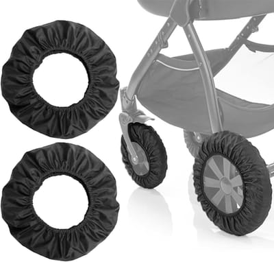 Geluiddempende en krasbestendige wielenhoes voor kinderwagens - 2 stuks, universele bescherming voor wielen