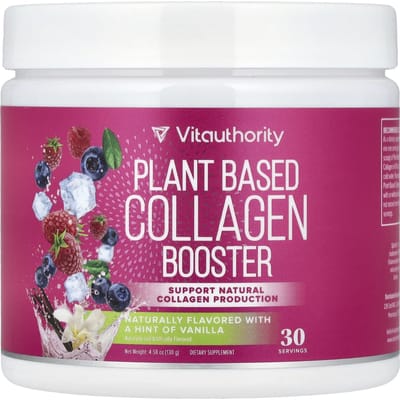 Vitauthority, Vegetable Collagen Booster, A Hint of Vanilla, 130 g (4.58 oz)