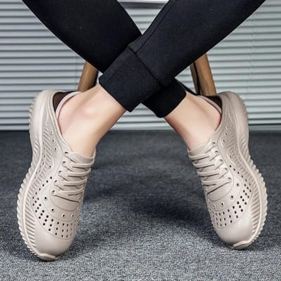 WTEMPO Trendy Sandalen met Gewikkelde Teen Heren Hol Uit Ademend Zachte Zool Comfortabel Dubbel Doel Veelzijdig Casual Strand Schoenen Dropshipping Groothandel 47 kaki