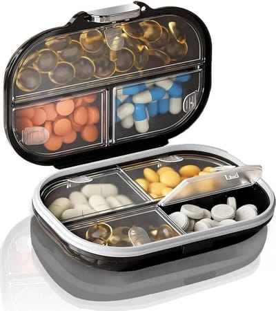 7Tianyao Box Reispillendoos: Een mini-pillendoosje voor het meenemen van uw dagelijkse maaltijden en medicijnen, zeven dagen per week.