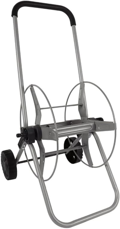 Slangenwagen - Tuinslanghouder - Tuin besproeien - Roestbestendige behuizing - 80 meter capaciteit - Beige