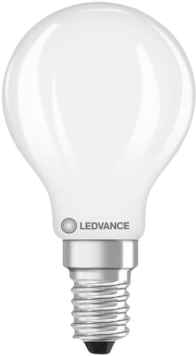 Ledvance LED Filament Kogellamp E14 - 1.8W 250lm 2700K 230V - Mat Glas - Ø45mm - Geschikt voor nachtlampen, kinderkamers, decoratie