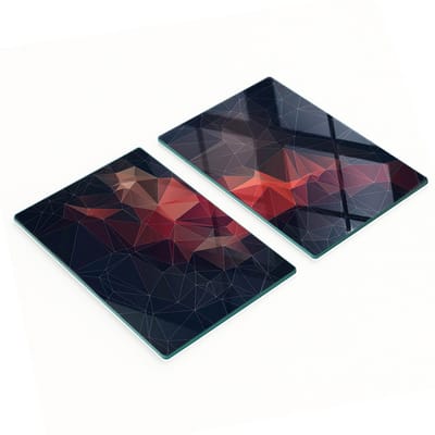 Decoratieve snijplanken van gehard glas, abstract ontwerp, 2x40x52 cm