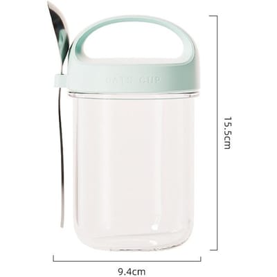 GIANX Petit-déjeuner Yaourt Gruau Tasse Matériau de qualité alimentaire Avec Joint Cuillère Portable Pour Facile à Nettoyer Salade Milkshake Tasse Avec Couvercle