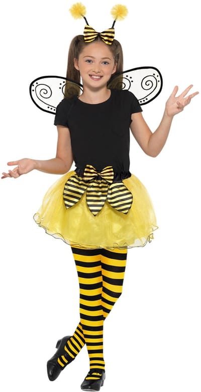Smiffys - Bumblebee Kostuum Accessoire Set Kids - Zwart/Geel