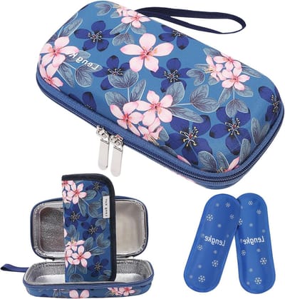Thermische Insuline Sleeve en Koeltas voor Medicijnen, Organizer met 2 Koelpacks en Opbergruimte