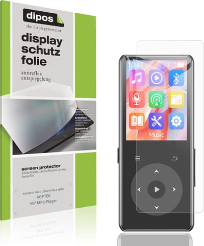 dipos – 4x Matte Beschermfolie geschikt voor AGPTEK M7 MP3-Player | Krasbestendige & antireflecterende Screenprotector Ultra-Thin