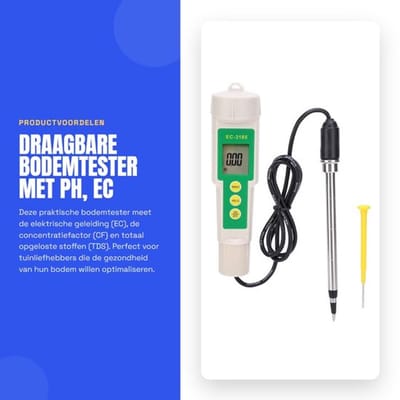 Draagbare Bodemtester met PH, EC en TDS Meting voor Tuinbouw