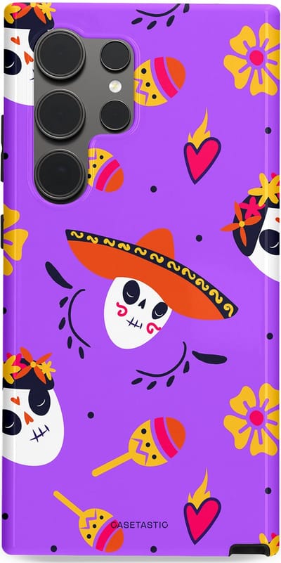Casetastic Hoesje Geschikt voor Samsung S24 Ultra - Stijlvolle Beschermende Duo-layer Case - Muertos sombrero