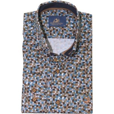 Eden Valley - Lange mouw overhemd - Heren - XL - Groen - Katoen - 515027 Regular fit