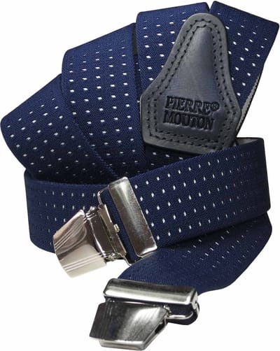Pierre Mouton Loire Forte Bretel - Bretels - Volwassenen - Heren - Blauw - 120cm - 3 brede clips - M - L