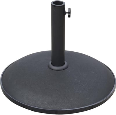 Parasolvoet Beton 10kg - Ronde Parasol Basisgewicht - Patio Outdoor - Zwart - Diameter 50cm parasolvoet