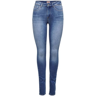 Only blauwe dames jeans   Blush   Regular waist   Stonewash wassing   Skinny Fit   5-Pocket zakken   Knoop- en ritssluiting   Regular waist Blauw S/34
