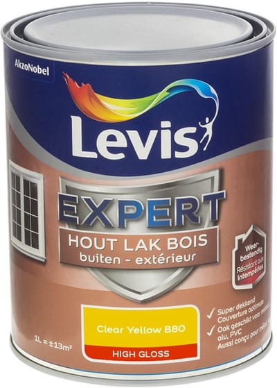 Levis - Expert Hout Lak Buiten High Gloss Mix - Clear Yellow B80 - Mengverf - 1 L