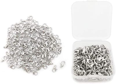 130 Stuks 12mm Kreeftsluitingen met 2mm Oogje Geplateerd Metaal voor Oorbellen, Armbanden en Hangers DIY Creaties