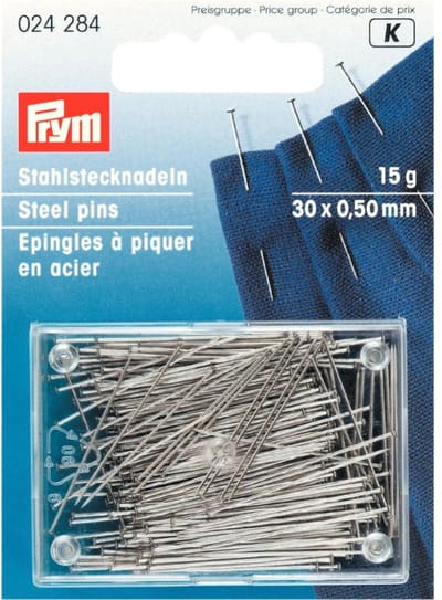 PRYM Spelden staal 0,50 x 30 mm zilverkleurig 024284 - Spelden - Prym