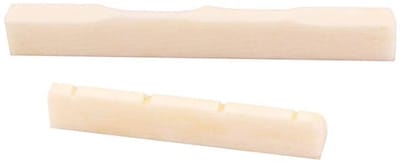 Dailygoods- Zadelmoer Vervanging - Bot Zadel - Gitaar/Ukulele - Pre Cut String Slots - Hoge Kwaliteit Geluid - Afmetingen Moer 3,5 x 0,5 x 0,65 cm - Ukelele Moer