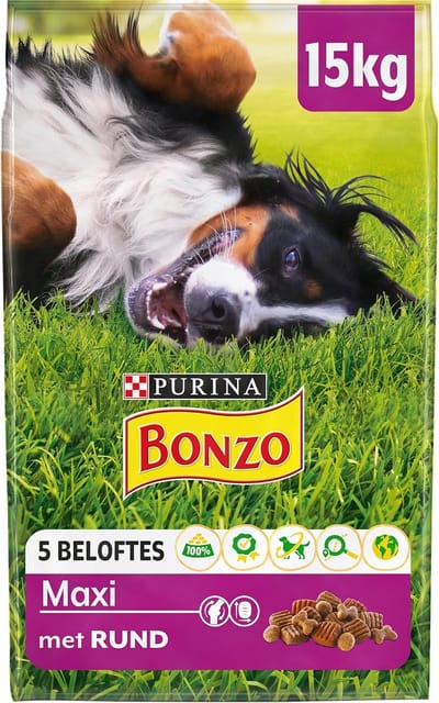 Grote Zak Droogvoer voor Honden met Rund - 15 kg