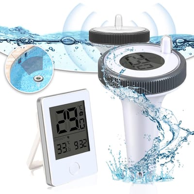 Drijvende Zwembad Water Thermometer - Gemakkelijk Afleesbare Digitale Thermometer Met Temperatuur- En Vochtigheidsmeter Voor Zwembaden Visvijvers Badkuipen Jacuzzi's En Aquariums