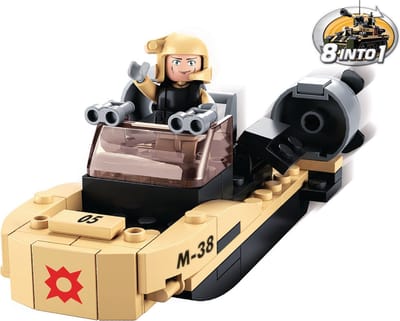 Sluban Army Aanvalsboot bouwspeelgoed kinderen vanaf 6 jaar – Constructiespeelgoed modelbouw – bouwdoos met 73 bouwstenen en 1 minifiguur – M38-B0587H