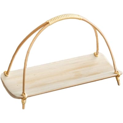 Plateaux portables, assiettes à fruits, plateaux de service à pain pratiques pour la table beige