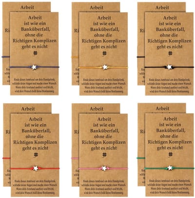 Dailygoods- Afscheidskaarten - Bedankt Kaartjes - Blanco Kaartjes - Teamwerk Armbanden - Cadeau Voor Collega's - Hoogwaardige Kwaliteit - Bedankkaarten