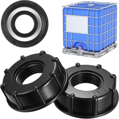 2 Stuks IBC Adapterdop met 1 Inch Vrouwelijke Draad, Plastic Kraanafsluitdop voor 1000 Liter Watertank, Tankaccessoires en Adapter voor IBC Containers